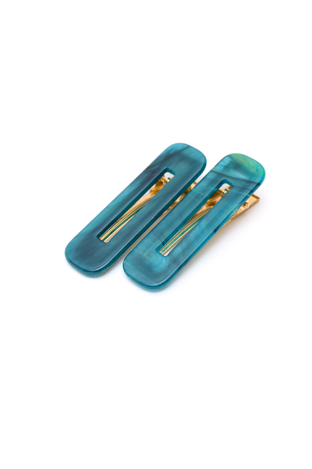 Double Trouble 2 Pack Hair Clip in Sea Blue