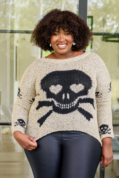 Love And Pirates Chenille Skull Sweater