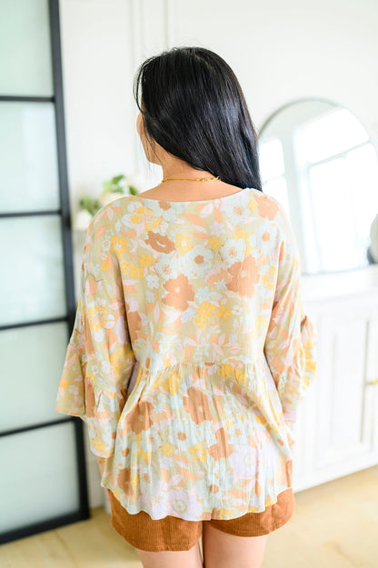 Singled Out Floral Blouse in Green